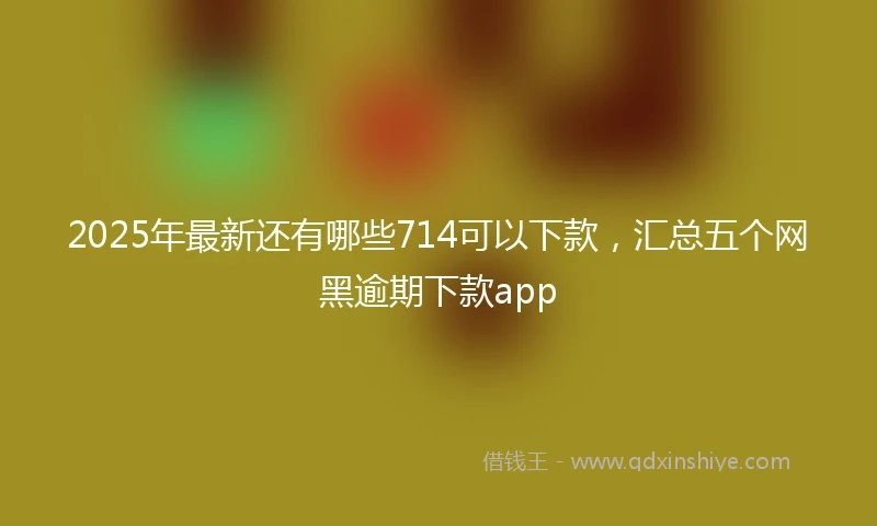2025年最新还有哪些714可以下款,汇总五个网黑逾期下款app