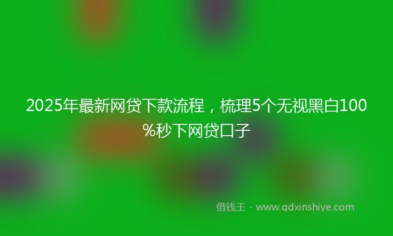 2025年最新网贷下款流程，梳理5个无视黑白100%秒下网贷口子