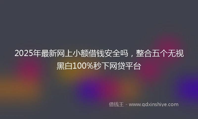 2025年最新网上小额借钱安全吗，整合五个无视黑白100%秒下网贷平台