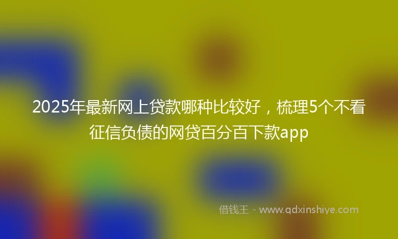 2025年最新网上贷款哪种比较好，梳理5个不看征信负债的网贷百分百下款app