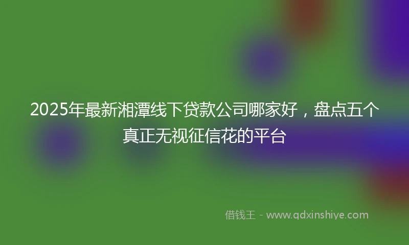 2025年最新湘潭线下贷款公司哪家好，盘点五个真正无视征信花的平台