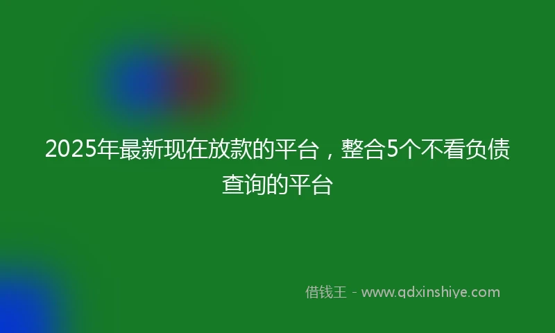 2025年最新现在放款的平台，整合5个不看负债查询的平台
