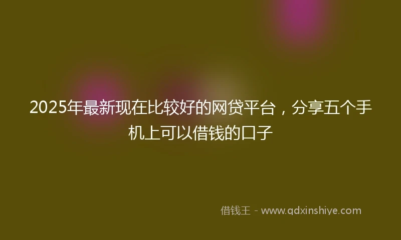 2025年最新现在比较好的网贷平台，分享五个手机上可以借钱的口子