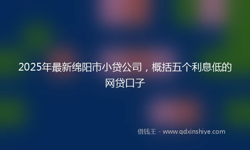 2025年最新绵阳市小贷公司，概括五个利息低的网贷口子