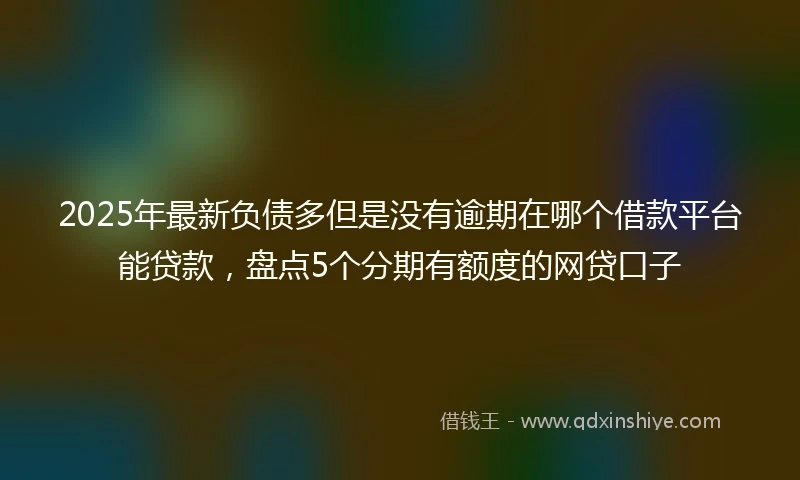 2025年最新负债多但是没有逾期在哪个借款平台能贷款，盘点5个分期有额度的网贷口子