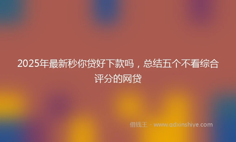 2025年最新秒你贷好下款吗，总结五个不看综合评分的网贷