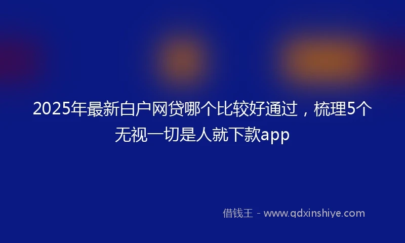 2025年最新白户网贷哪个比较好通过，梳理5个无视一切是人就下款app
