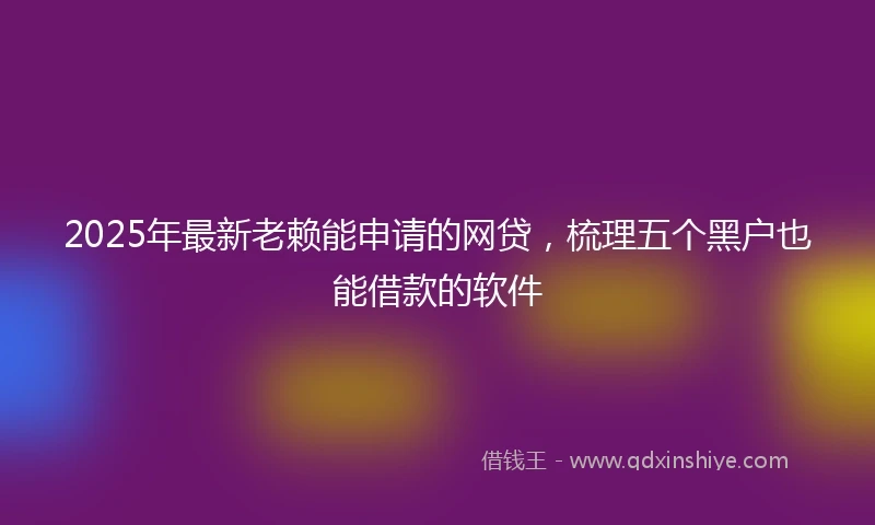 2025年最新老赖能申请的网贷，梳理五个黑户也能借款的软件