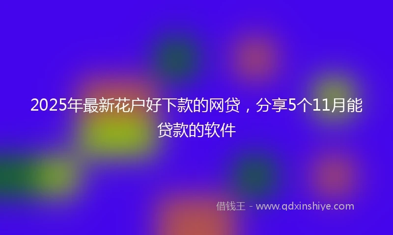 2025年最新花户好下款的网贷，分享5个11月能贷款的软件