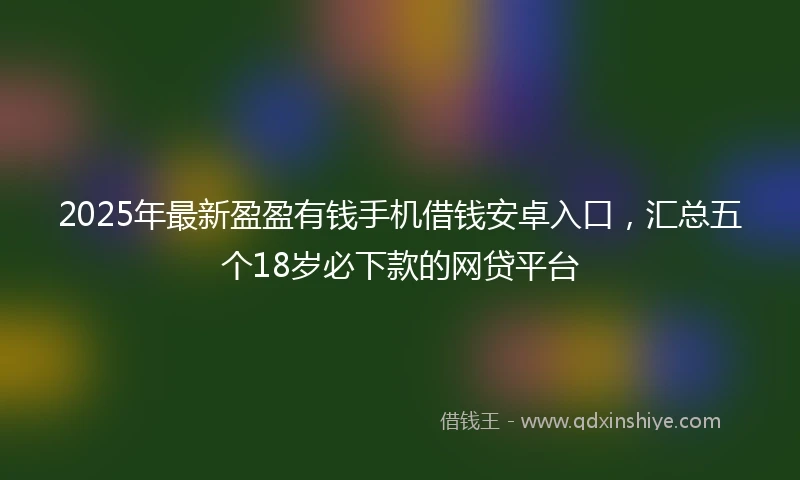 2025年最新盈盈有钱手机借钱安卓入口，汇总五个18岁必下款的网贷平台