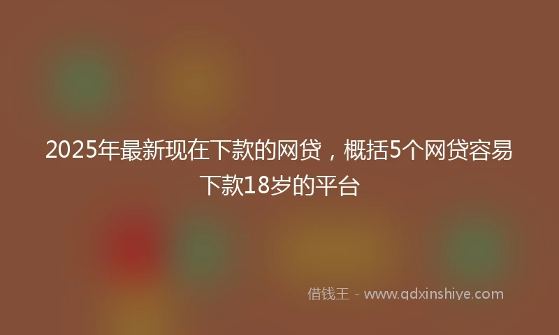 2025年最新现在下款的网贷，概括5个网贷容易下款18岁的平台