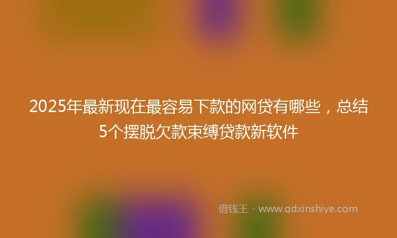 2025年最新现在最容易下款的网贷有哪些，总结5个摆脱欠款束缚贷款新软件