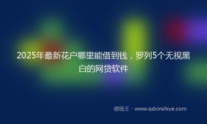 2025年最新花户哪里能借到钱，罗列5个无视黑白的网贷软件