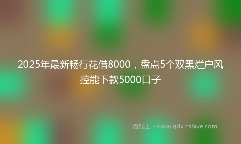 2025年最新畅行花借8000，盘点5个双黑烂户风控能下款5000口子