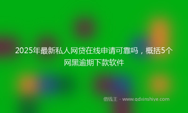 2025年最新私人网贷在线申请可靠吗，概括5个网黑逾期下款软件