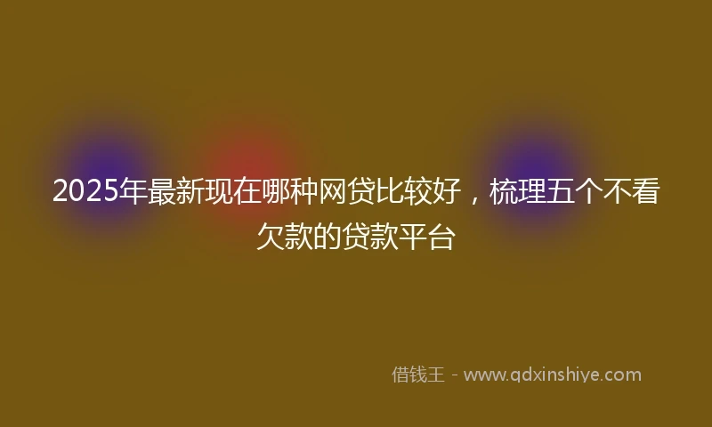 2025年最新现在哪种网贷比较好，梳理五个不看欠款的贷款平台