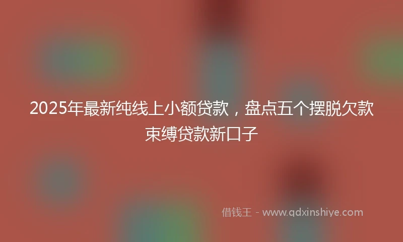 2025年最新纯线上小额贷款，盘点五个摆脱欠款束缚贷款新口子
