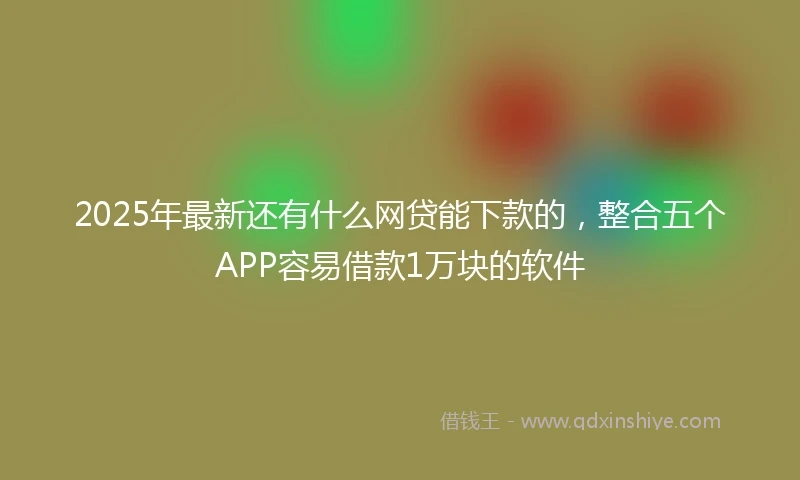 2025年最新还有什么网贷能下款的,整合五个APP容易借款1万块的软件