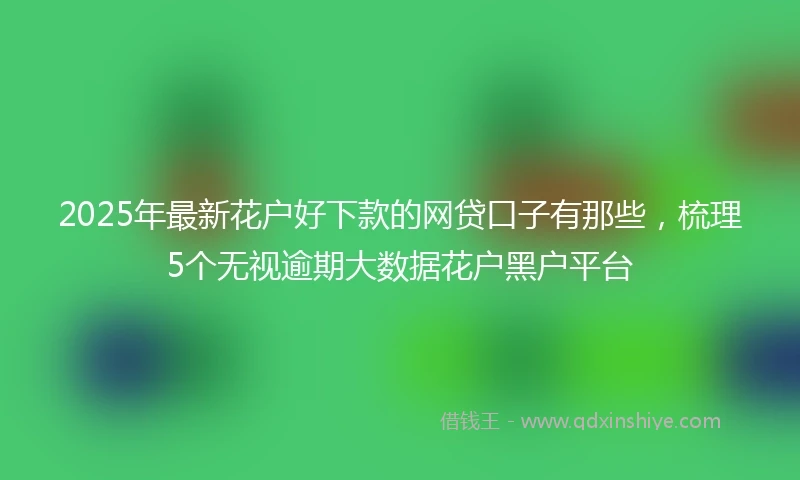2025年最新花户好下款的网贷口子有那些，梳理5个无视逾期大数据花户黑户平台