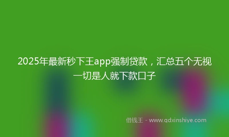 2025年最新秒下王app强制贷款，汇总五个无视一切是人就下款口子