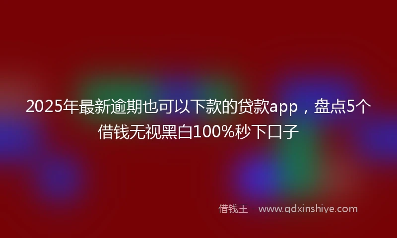 2025年最新逾期也可以下款的贷款app，盘点5个借钱无视黑白100%秒下口子