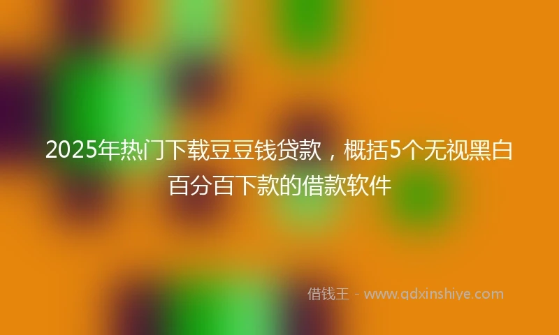 2025年热门下载豆豆钱贷款，概括5个无视黑白百分百下款的借款软件