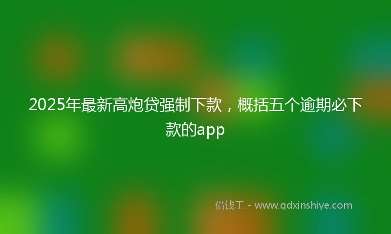 2025年最新高炮贷强制下款，概括五个逾期必下款的app