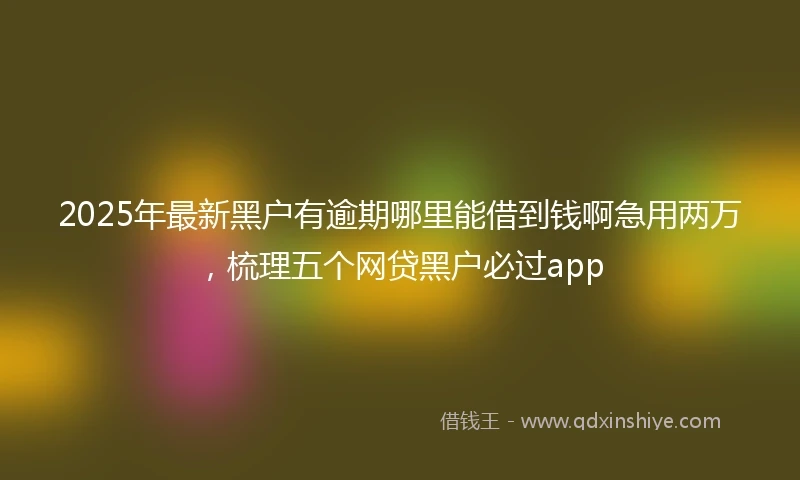 2025年最新黑户有逾期哪里能借到钱啊急用两万，梳理五个网贷黑户必过app