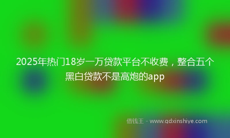 2025年热门18岁一万贷款平台不收费，整合五个黑白贷款不是高炮的app