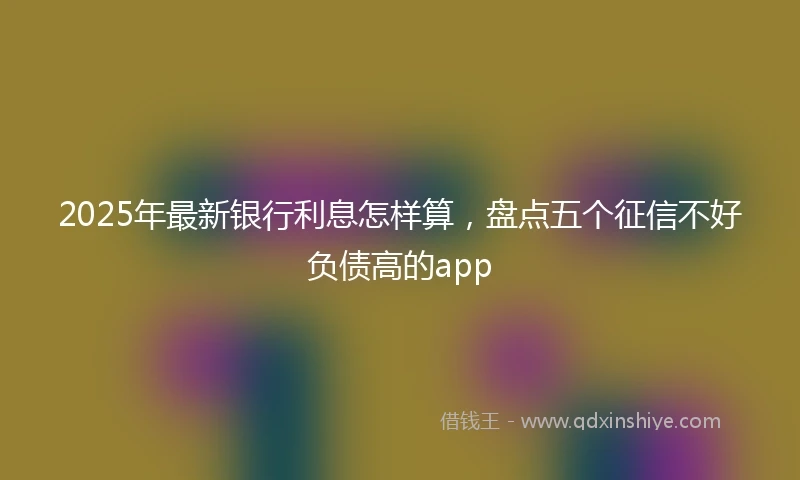 2025年最新银行利息怎样算，盘点五个征信不好负债高的app