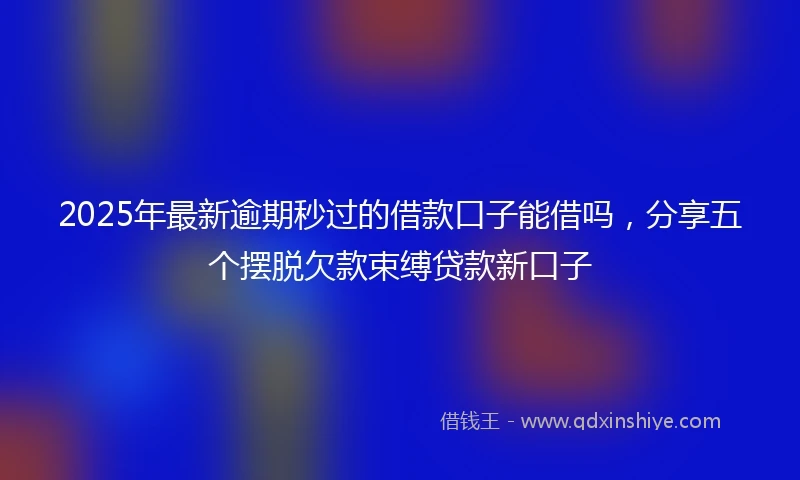 2025年最新逾期秒过的借款口子能借吗，分享五个摆脱欠款束缚贷款新口子