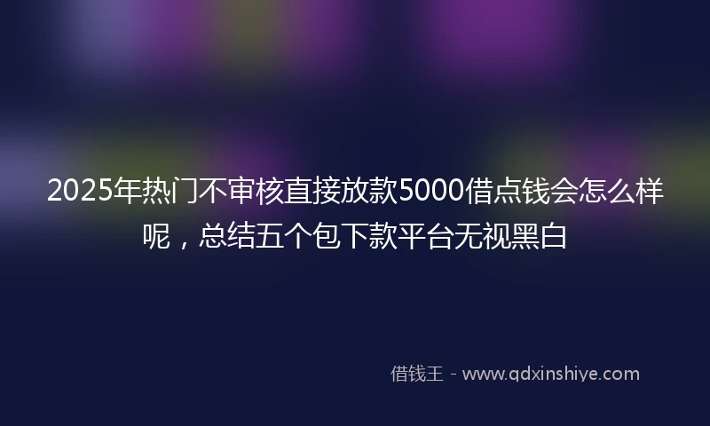 2025年热门不审核直接放款5000借点钱会怎么样呢,总结五个包下款平台无视黑白