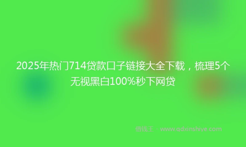 2025年热门714贷款口子链接大全下载，梳理5个无视黑白100%秒下网贷