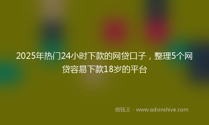 2025年热门24小时下款的网贷口子，整理5个网贷容易下款18岁的平台