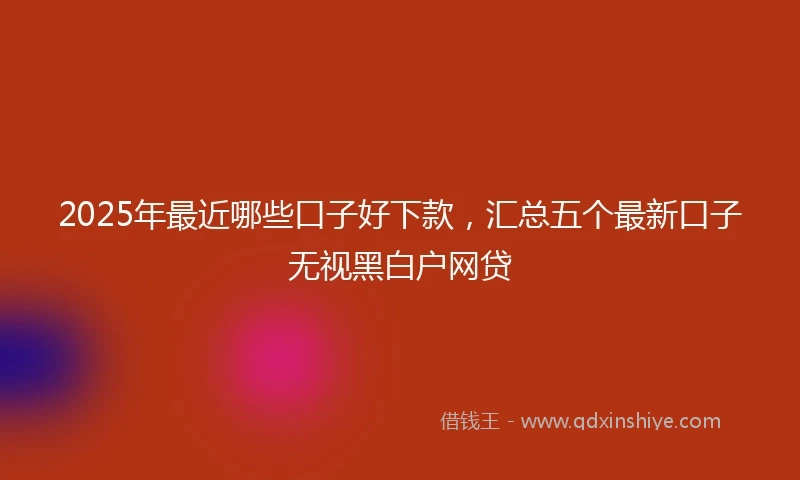 2025年最近哪些口子好下款，汇总五个最新口子无视黑白户网贷