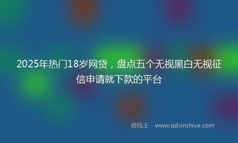 2025年热门18岁网贷，盘点五个无视黑白无视征信申请就下款的平台