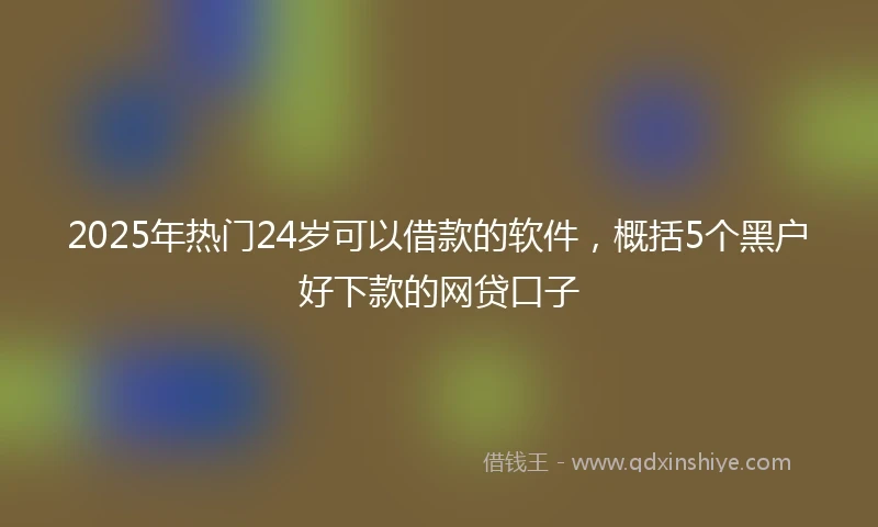 2025年热门24岁可以借款的软件,概括5个黑户好下款的网贷口子