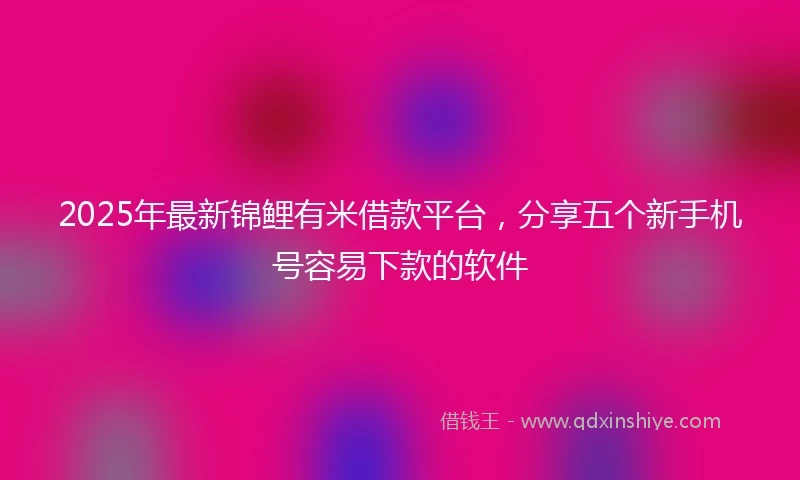 2025年最新锦鲤有米借款平台，分享五个新手机号容易下款的软件