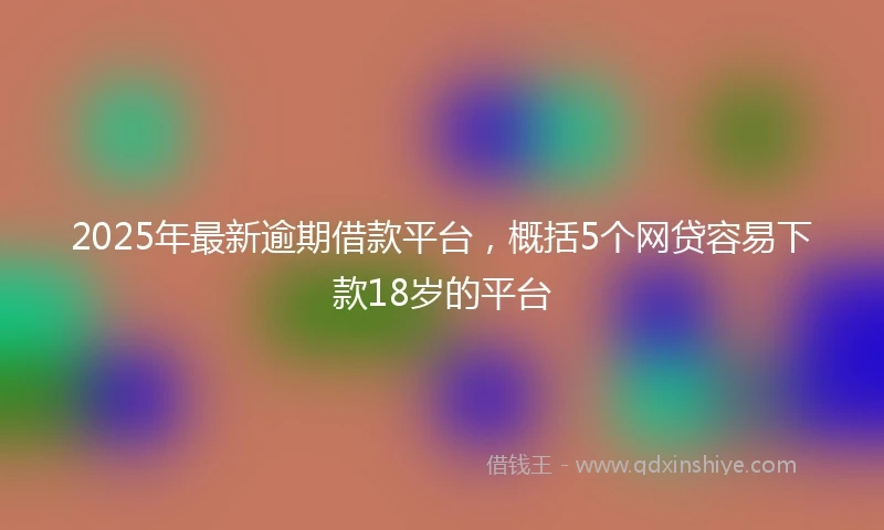 2025年最新逾期借款平台，概括5个网贷容易下款18岁的平台
