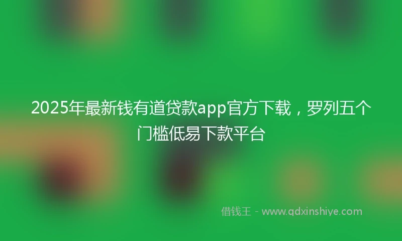 2025年最新钱有道贷款app官方下载，罗列五个门槛低易下款平台