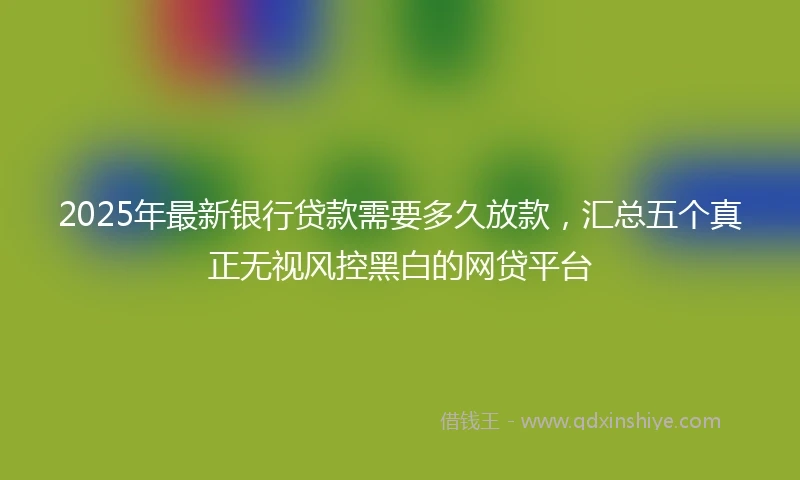 2025年最新银行贷款需要多久放款，汇总五个真正无视风控黑白的网贷平台