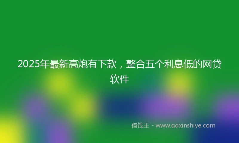 2025年最新高炮有下款,整合五个利息低的网贷软件