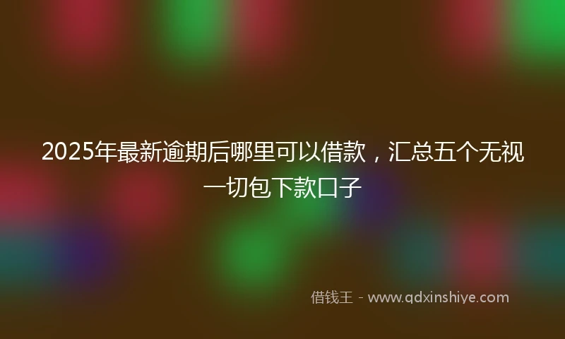 2025年最新逾期后哪里可以借款，汇总五个无视一切包下款口子