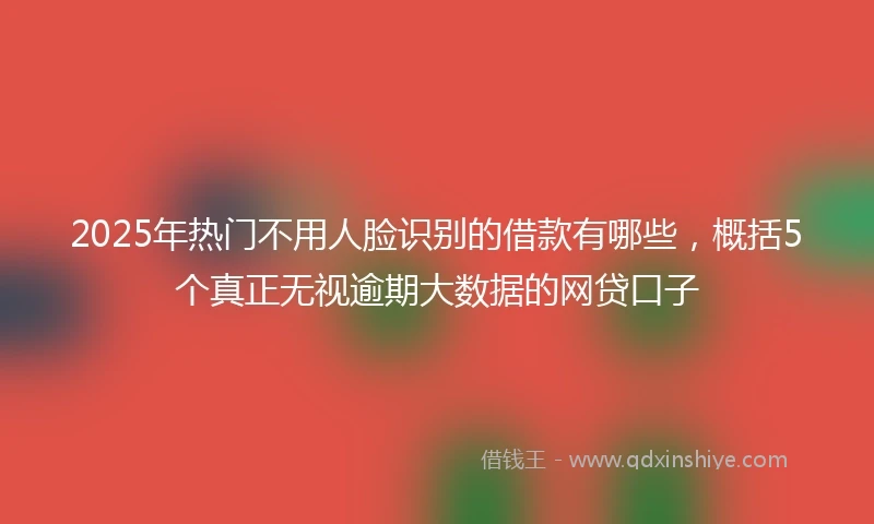 2025年热门不用人脸识别的借款有哪些，概括5个真正无视逾期大数据的网贷口子