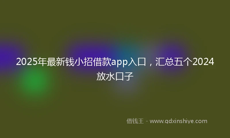 2025年最新钱小招借款app入口，汇总五个2024放水口子