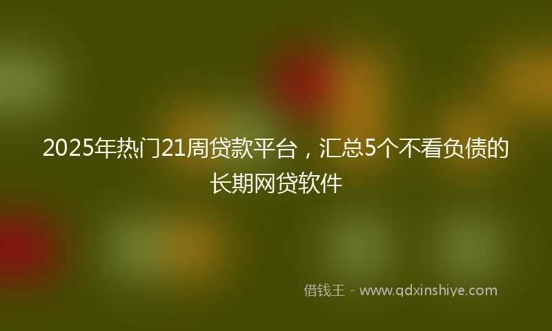 2025年热门21周贷款平台，汇总5个不看负债的长期网贷软件