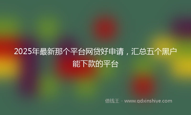 2025年最新那个平台网贷好申请,汇总五个黑户能下款的平台