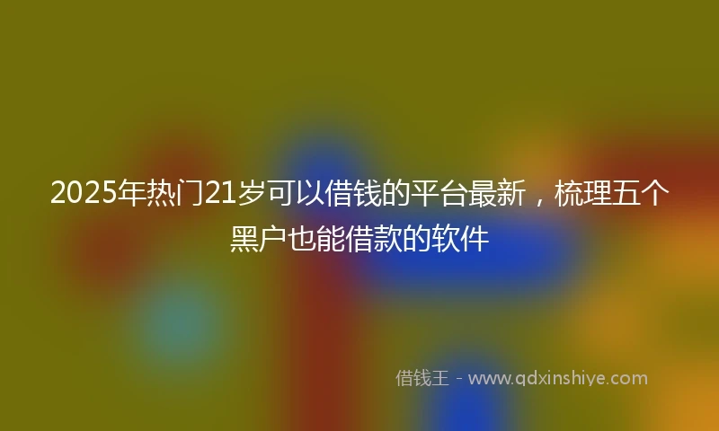 2025年热门21岁可以借钱的平台最新，梳理五个黑户也能借款的软件
