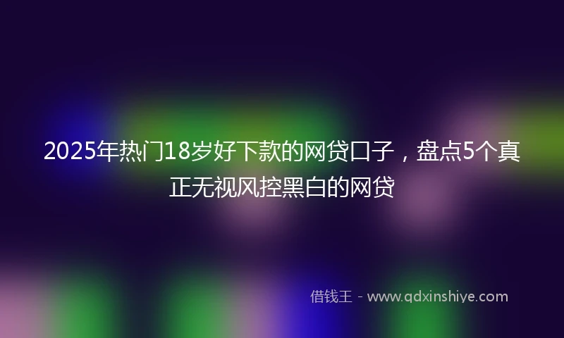 2025年热门18岁好下款的网贷口子，盘点5个真正无视风控黑白的网贷