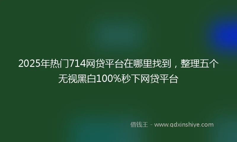 2025年热门714网贷平台在哪里找到，整理五个无视黑白100%秒下网贷平台